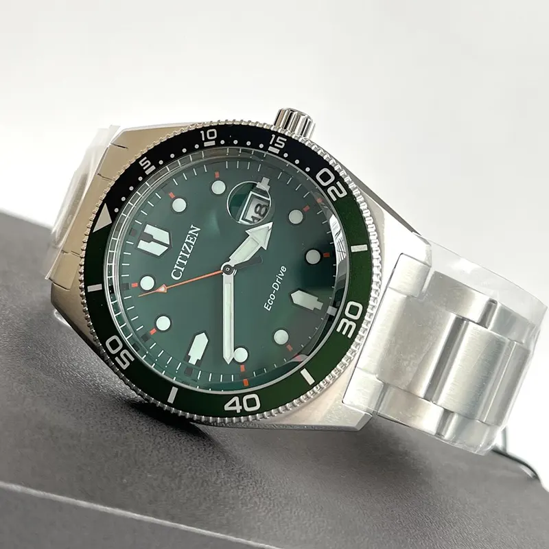 Citizen Marine Eco-Drive Green Dial Men's Watch- AW1768-80X